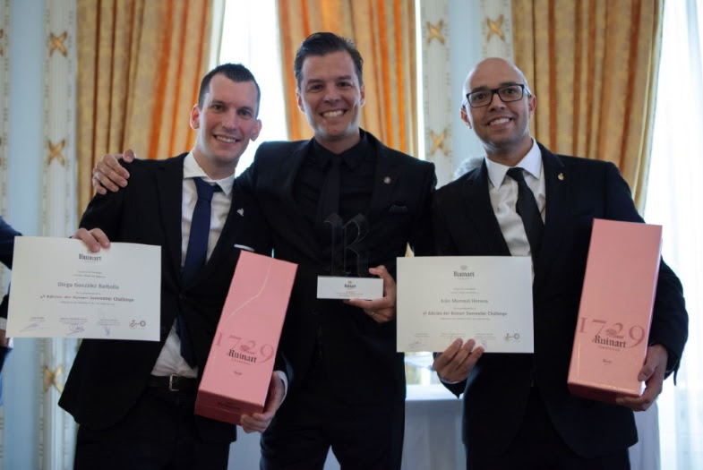 Gabriel Lucas  Dimmock, nuevo ganador de la V edición  “RUINART SOMMELIER CHALLENGE” 07 de Octubre 2019, durante el Congreso San Sebastian Gastronomika